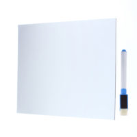 Магнитная доска 20х15 см для записей и рисования на холодильник + 3 маркера с губками для стирания