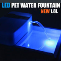 Питьевой фонтан-поилка со светодиодной подсветкой для домашних животных (собак, кошек)