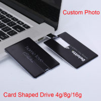 Флешка USB 2.0, от 4 до 128 ГБ в форме кредитной карты с фотографией/изображением/логотипом на заказ покупателя