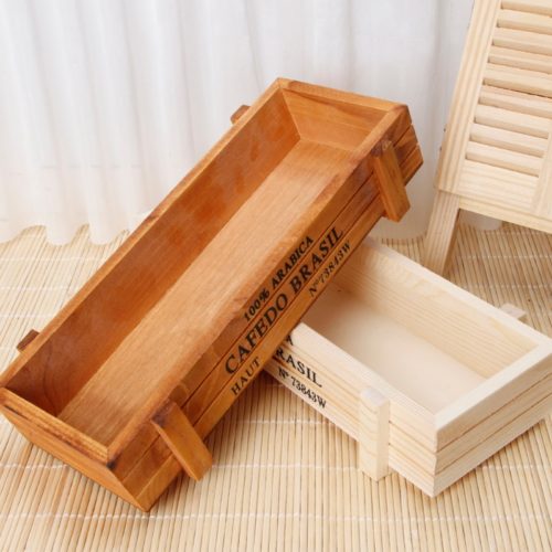 Декоративные деревянные ящики-органайзеры для цветов, хранения