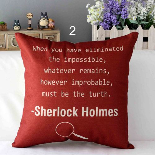 Наволочки на подушки 45х45 см по мотивам Шерлока Холмса