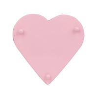 Розовый металлический лоток-поднос для хранения в виде сердца