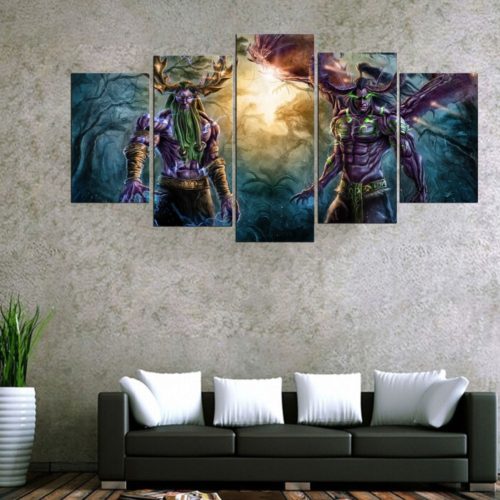 Модульная картина на стену из 5 частей World Of Warcraft