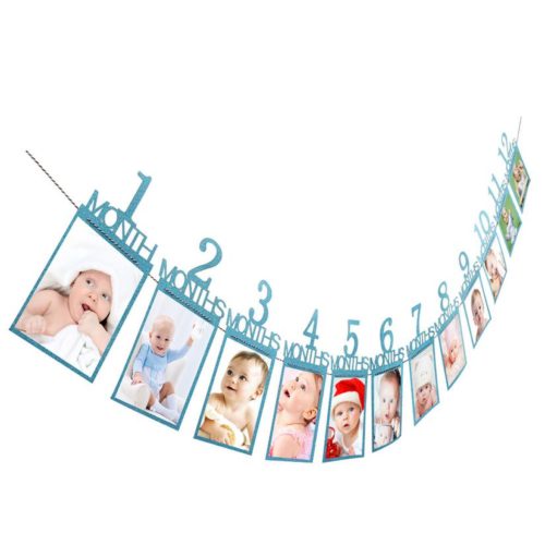 Баннер для 12 фотографий каждого месяца первого года ребенка