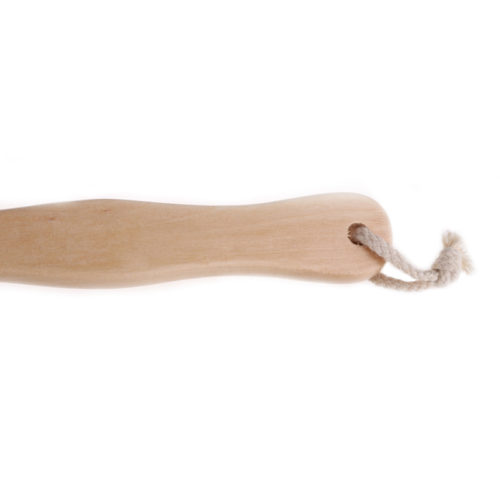 Деревянная массажная двусторонняя щетка для тела на длинной ручке