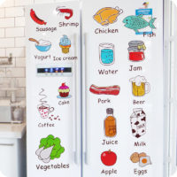 Декоративные наклейки (еда, фрукты) на кухню, холодильник