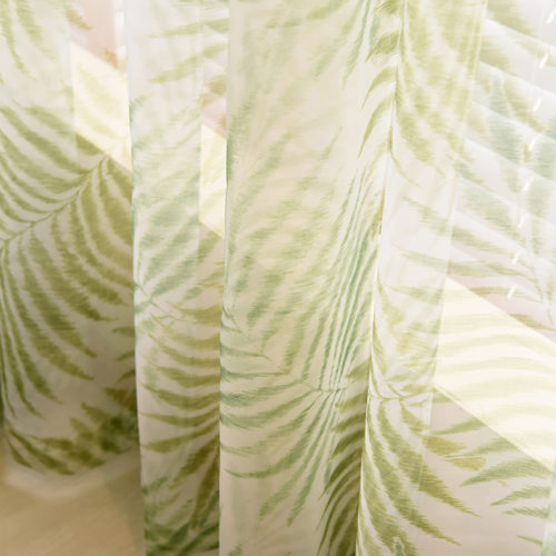 Шторы с тропическими листьями папоротника