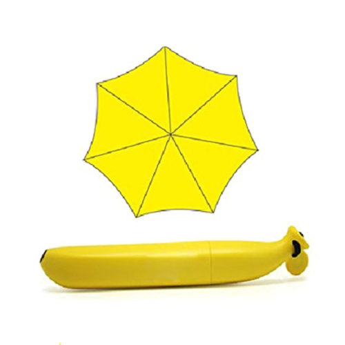 Складной желтый зонт в виде банана