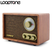 LoopTone Деревянный настольный винтажный ретро AM/FM Hi-Fi радиоприемник