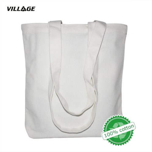 Тканевая многоразовая черная или белая эко-сумка шоппер без рисунка для покупок