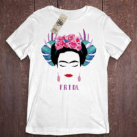 Женская белая футболка с Фридой Кало
