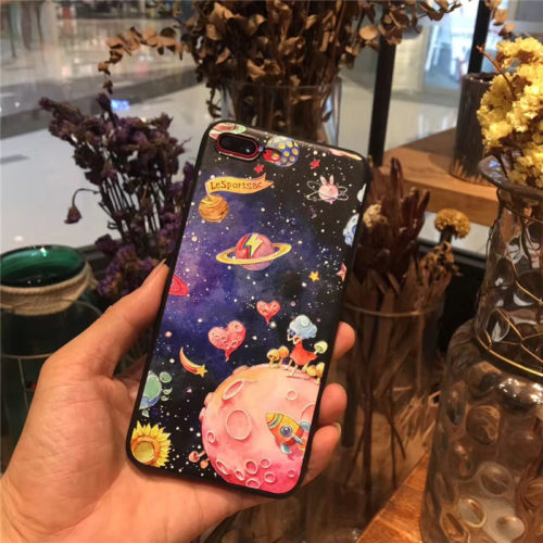 Чехол задняя крышка для айфона iPhone со звездами, космосом и планетами