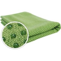 Мягкий коврик-полотенце для занятий фитнесом или йогой с антискользящей поверхностью с одной стороны