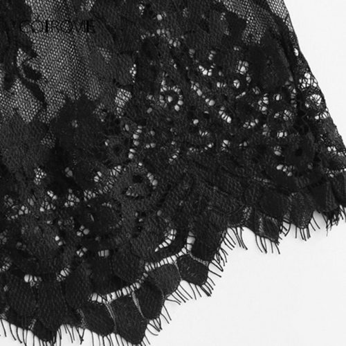 Кружевной женский черный комплект белья пижама (шорты и топ)