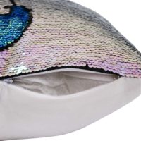 Наволочка на подушку 40×40 см с двусторонними пайетками и рисунком единорога (меняется цвет волос)