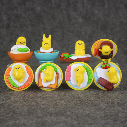 Набор из 8 игрушек фигурок с Ленивым желтком Gudetama