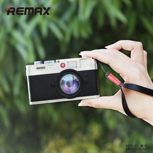 Remax Power bank портативное зарядное устройство аккумулятор на 10000 мАч в виде камеры/фотоаппарата