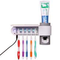 УФ Стерилизатор держатель зубных щёток + дозатор пасты