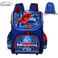 Школьный детский рюкзак с мешком для обуви для мальчиков с рисунками человека паука или машинок
