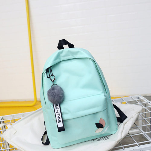 Однотонный рюкзак на регулируемых лямках с ручкой для детей и подростков
