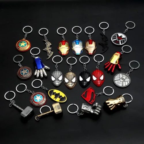 Металлические брелоки для ключей с героями комиксов Марвел (Marvel)