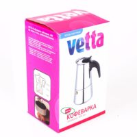 VETTA гейзерная кофеварка из нержавеющей стали с нейлоновой ручкой 200 мл.