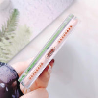 Чехол задняя крышка для iPhone с жидкими блестками и рисунком арбуза или авокадо