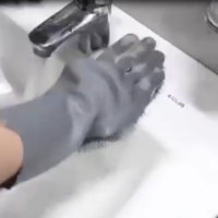 Силиконовые перчатки с щетками для мытья посуды