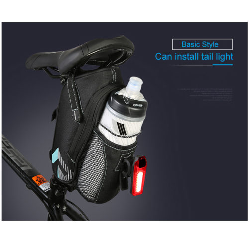 ROSWHEEL Велосипедная сумка под седло с карманом под бытылку с водой