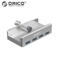 ORICO MH4PU HUB Алюминиевый USB хаб на 4 порта (можно установить на край стола или монитор)