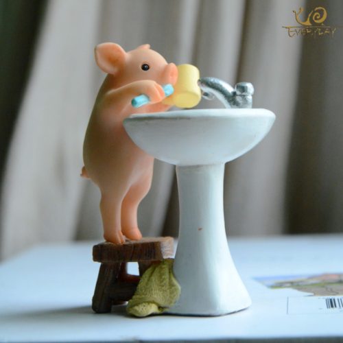Декоративные забавные миниатюрные фигурки статуэтки свиньи