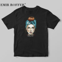 EMIR ROFFER черная или белая женская футболка с рисунком девушки