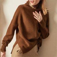 Кашемировый свободный женский свитер пуловер