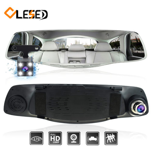 OLESED Full HD 1080P автомобильный видеорегистратор зеркало заднего вида + задняя камера