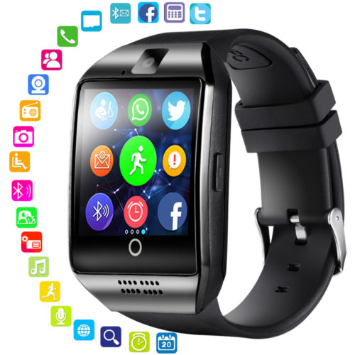 LEMFO Q18 Smart Watch Умные Bluetooth смарт часы с сенсорным экраном и поддержкой Sim-карты и TF карты