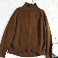 Кашемировый свободный женский свитер пуловер