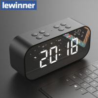 Беспроводная Bluetooth колонка Lewinner BT501 с зеркалом, часами и будильником