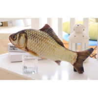 Плюшевые мягкие жевательные 3D игрушки рыбы с кошачьей мятой для котов и кошек