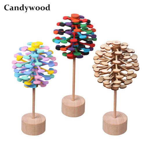 Candywood Кинетическая вращающаяся игрушка из дерева