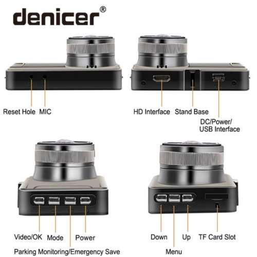 Denicer Full HD 1080p DVR 170 автомобильный видеорегистратор камера ночного видения