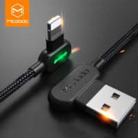 MCDODO Прямоугольный светодиодный USB кабель для зарядки iPhone и других смартфонов (Lightning, Type-C, Micro)