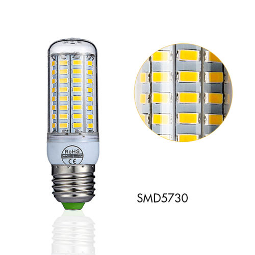 Лампа светодиодная с теплым или холодным светом E27/E14 LED 220V 24/36/48/56/69/72 LEDS 300-850LM SMD5730