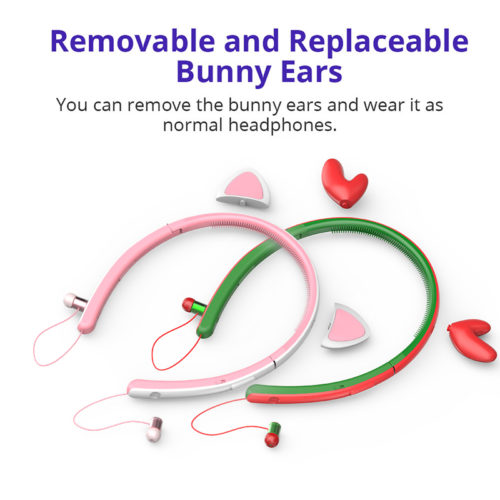 Tronsmart Encore Wink Bunny Ear беспроводные Bluetooth наушники-ободок на голову для смартфона с кошачьими светодиодными ушками и микрофоном