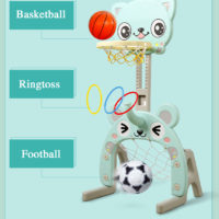 Регулируемый стенд игрушка (футбольные ворота + баскетбольное кольцо) для маленьких детей