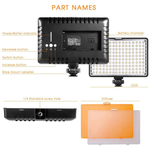 Spash TL-160S светодиодный видеосвет со стойками для фотографа, визажиста 4 шт. 3200 / 5600 К