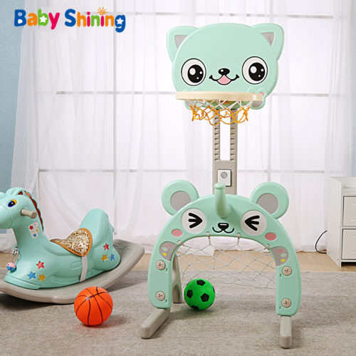 Регулируемый стенд игрушка (футбольные ворота + баскетбольное кольцо) для маленьких детей