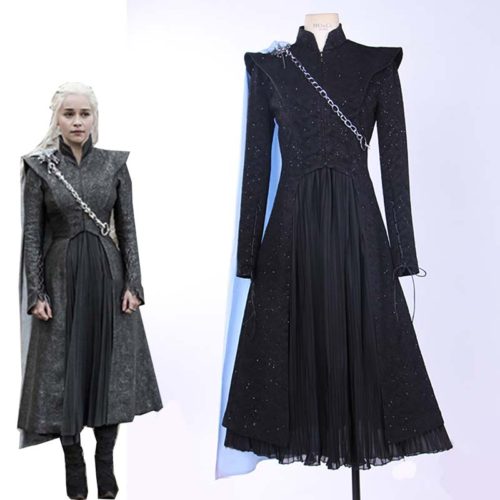 Косплей черное платье Дейенерис Таргариен (Daenerys Targaryen) из сериала Игра престолов