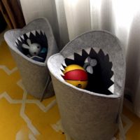 Корзина для хранения детских игрушек или грязного белья в форме акулы