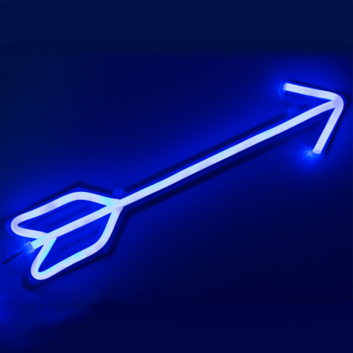 Неоновая синяя светодиодная стрела от лука