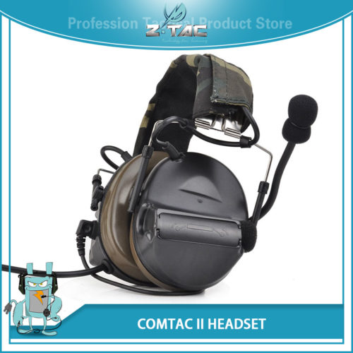 Z Tac Comtac II Headset Защитные активные противошумовые наушники для охоты и стрельбы